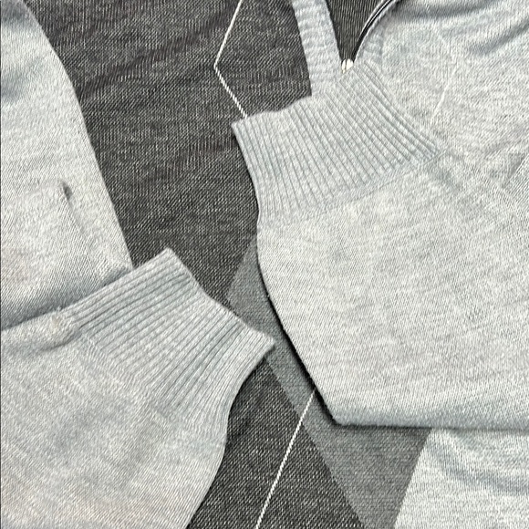 MEN'S MARX&DUTCH 4XL MULTI-COLOR ARGYLE LONG SLEEVE 1/4 ZIP SWEATER - Picture 6 of 15